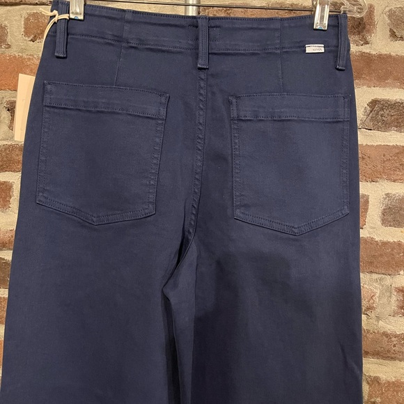 NWT Mother The Major Zip Sneak Fray Insignia Blue Straight Jean - Picture 7 of 15